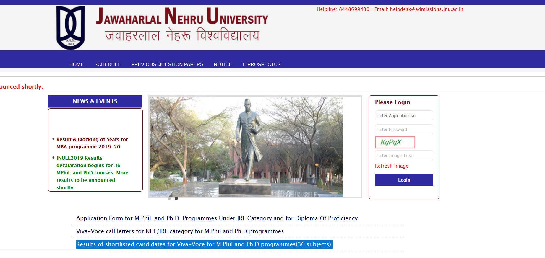 JNU M.Phil, Ph.D Entrance Results 2019 declared for all subjects ...